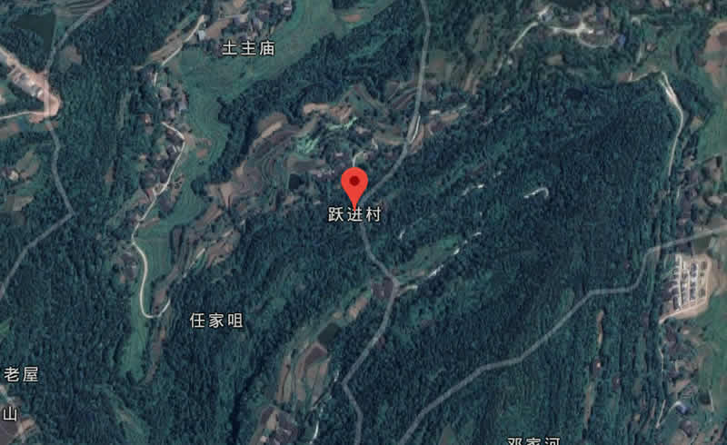 巴州区金碑乡跃进村卫星图